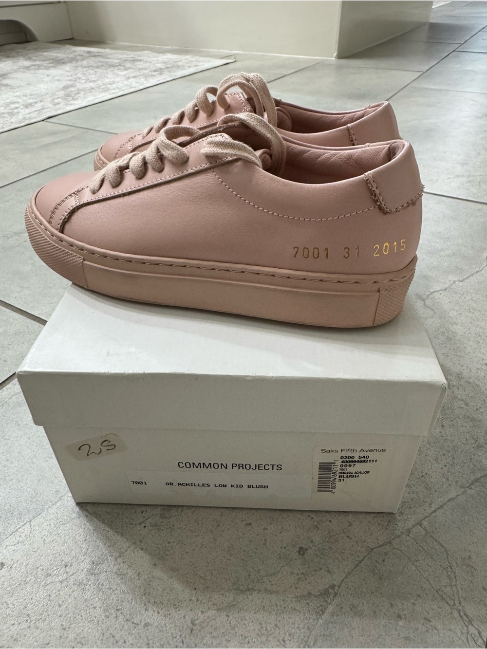 Common Projects Blush Leather Low-Top Sneakers